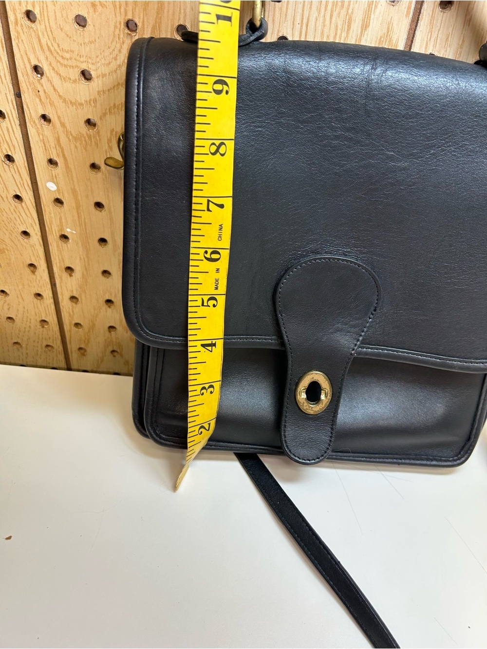 Coach Black Leather Top-Handle Briefcase with Gold Turn-Lock - Picture 8 of 13
